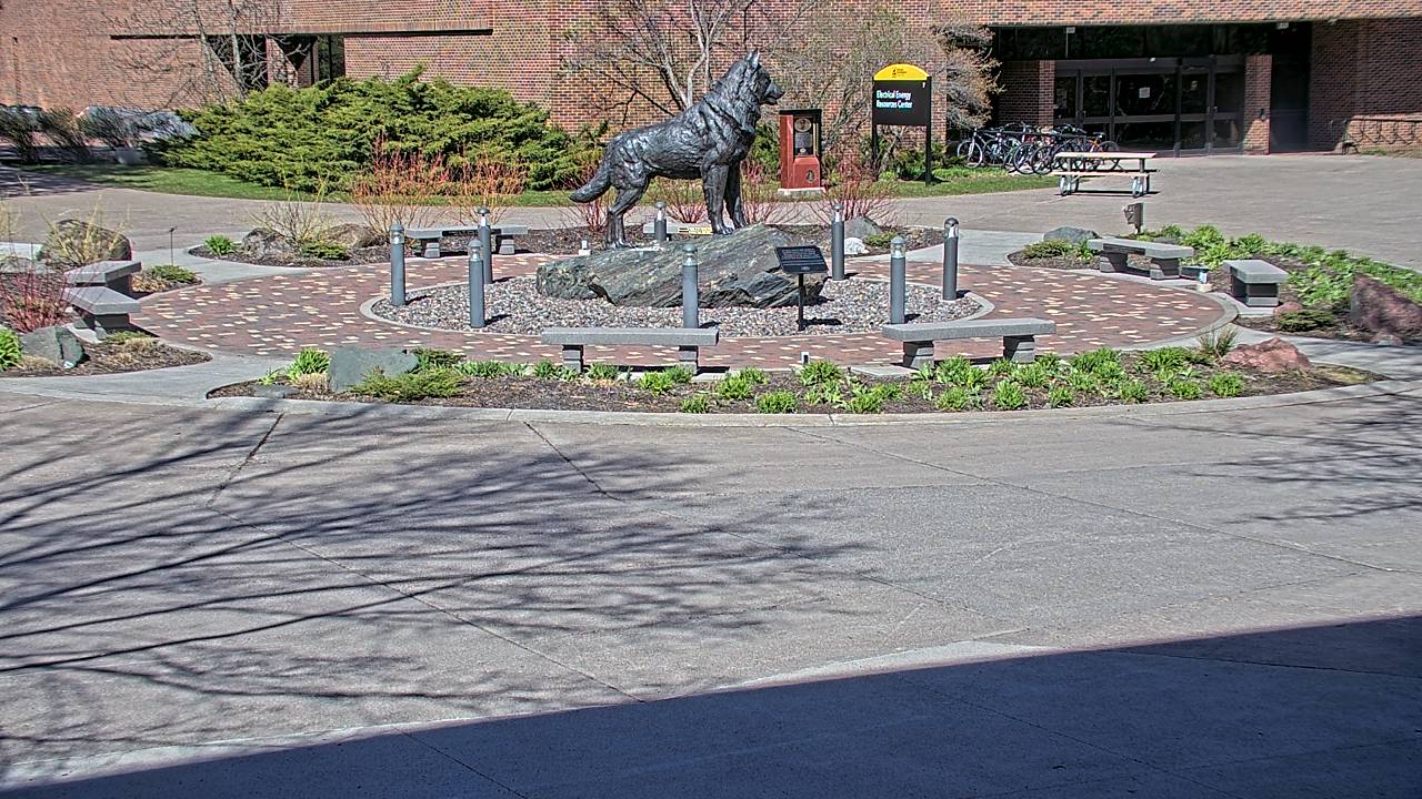A view of the Husky Plaza.